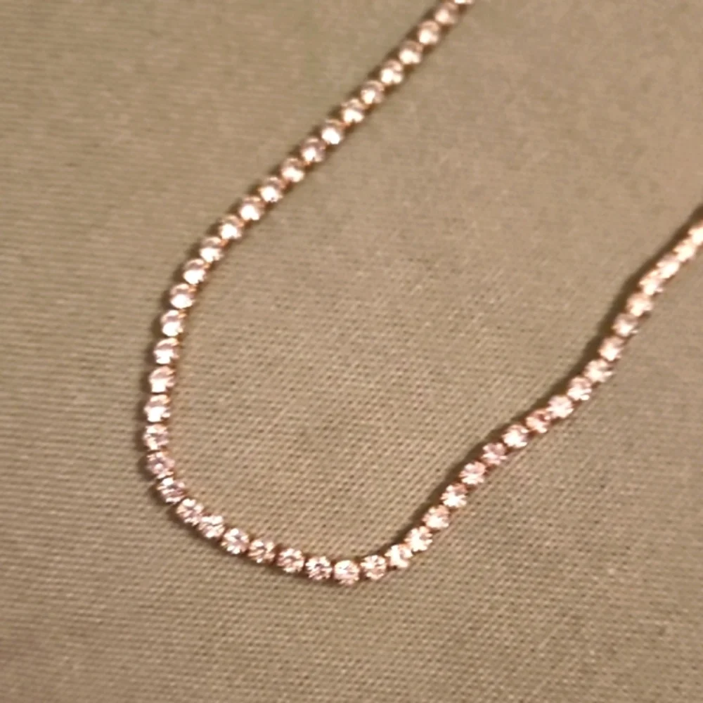 Crystal Gold plated Necklace and Earring Set, - Picture 4 of 7